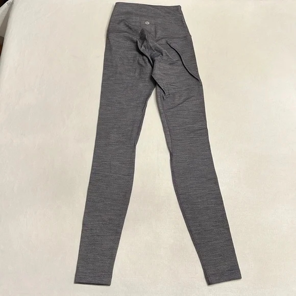 40. Lululemon Align Pant II Mini Heathered Herringbone Heathered Black White - Picture 2 of 4